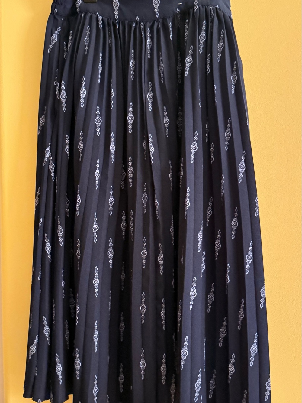 Croft & Barrow Blue Printed Pleated Women's Skirt